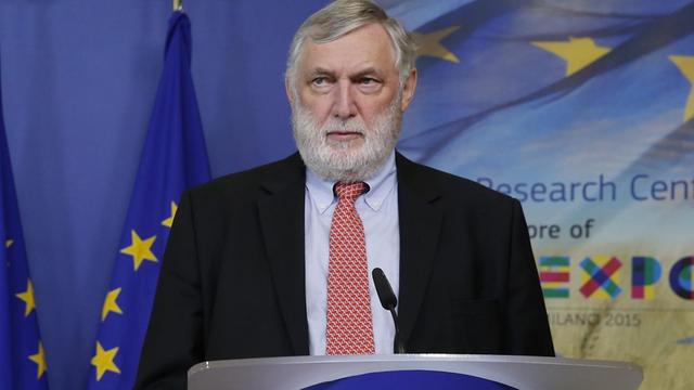 Franz Fischler, ehemaliger EU-Agrarkommissar, während einer Pressekonferenz in Brüssel 2015