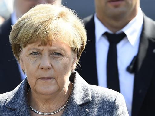 Angela Merkel zu Besuch in Heidenau.