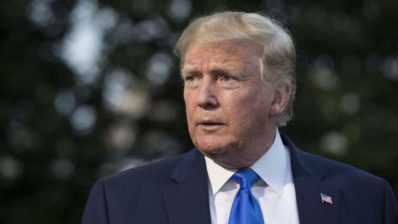 Trump spricht vor dem Weißen Haus am 2.06.2019 Trump spricht vor dem Weißen Haus am 2.06.2019