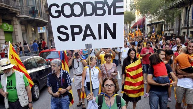 Immer wieder gibt es in Katalonien Demonstrationen für eine Unabhängigkeit