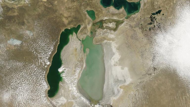 Aralsee - Das Satellitenfoto der NASA vom 14.04.2007 Aralsee - Das Satellitenfoto der NASA vom 14.04.2007