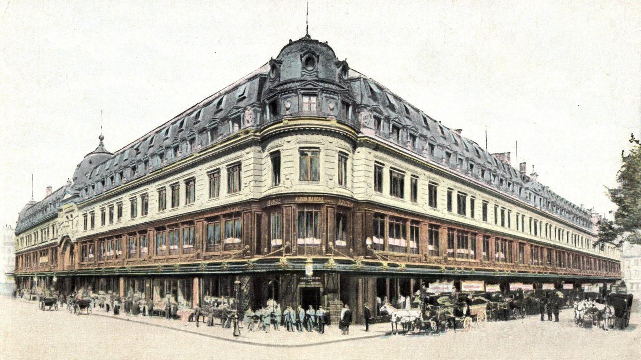 Das vom Eifelturm-Erbauer Gustave Eiffel mitentworfene Kaufhaus Au Bon Marché in Paris. Das vom Eifelturm-Erbauer Gustave Eiffel mitentworfene Kaufhaus Au Bon Marché in Paris.