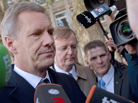 Christian Wulff beim Prozessauftakt in Hannover Christian Wulff beim Prozessauftakt in Hannover