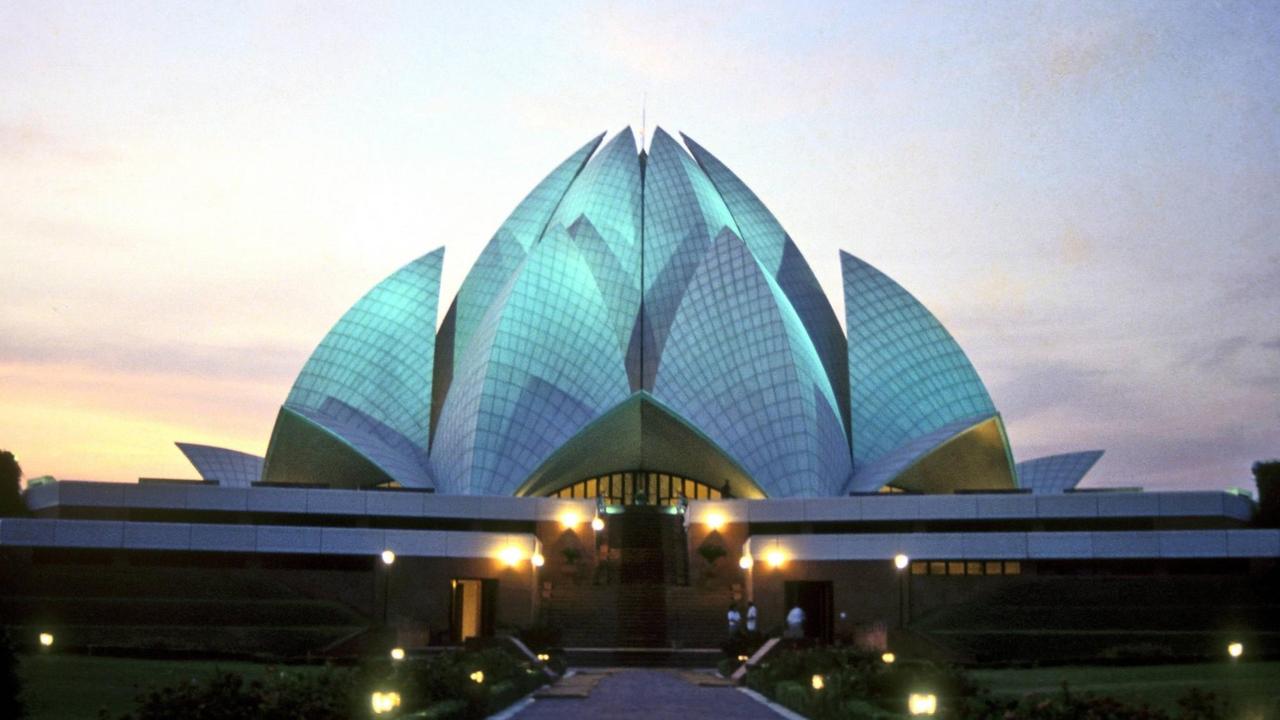 Der Lotus-Tempel der Bahai in Neu-Delhi Der Lotus-Tempel der Bahai in Neu-Delhi