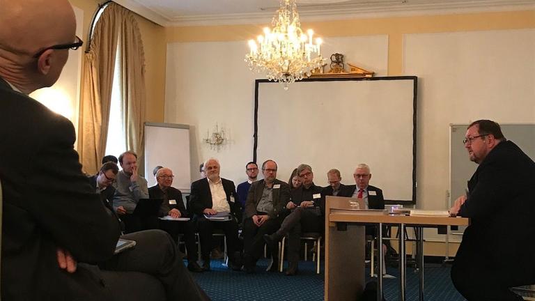 Der Rabbiner Walter Homolka spricht auf dem Symposium "Jesus the Jew from Galilee" in Wien