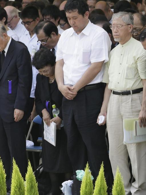 Gedenkfeier im Friedenspark in Nagasaki 70 Jahre nach dem Atombombenabwwurf