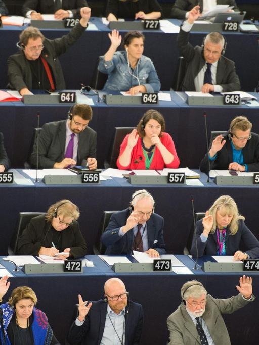 Mehrheit für das Ende der Roaming-Gebühren: Das EU-Parlament bei der Abstimmung.