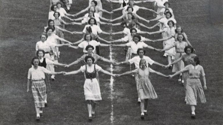 Parade beim DJK Bundesfest 1950 in Koblenz. Parade beim DJK Bundesfest 1950 in Koblenz.