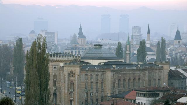 Blick auf Sarajevo, aufgenommen am 14.11.2006.