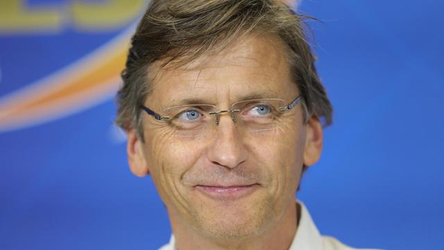 Rene Hecht, Präsident des Deutschen Volleyball-Verbandes, nimmt an einer Pressekonferenz anlässlich der Beach-Volleyball World Tour Finals im Rothenbaum Stadion teil.