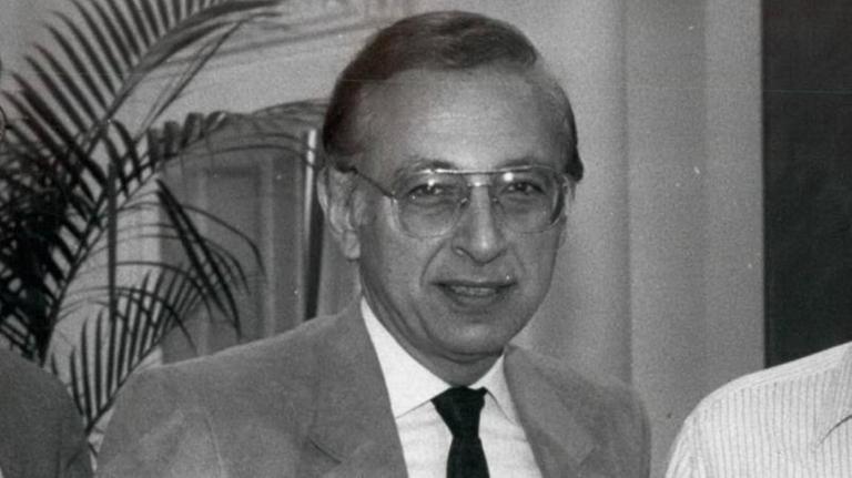 Virenforscher Robert Gallo im Jahr 1981 bei einem Aids Symposium in Yverdon-les Bains in der Schweiz