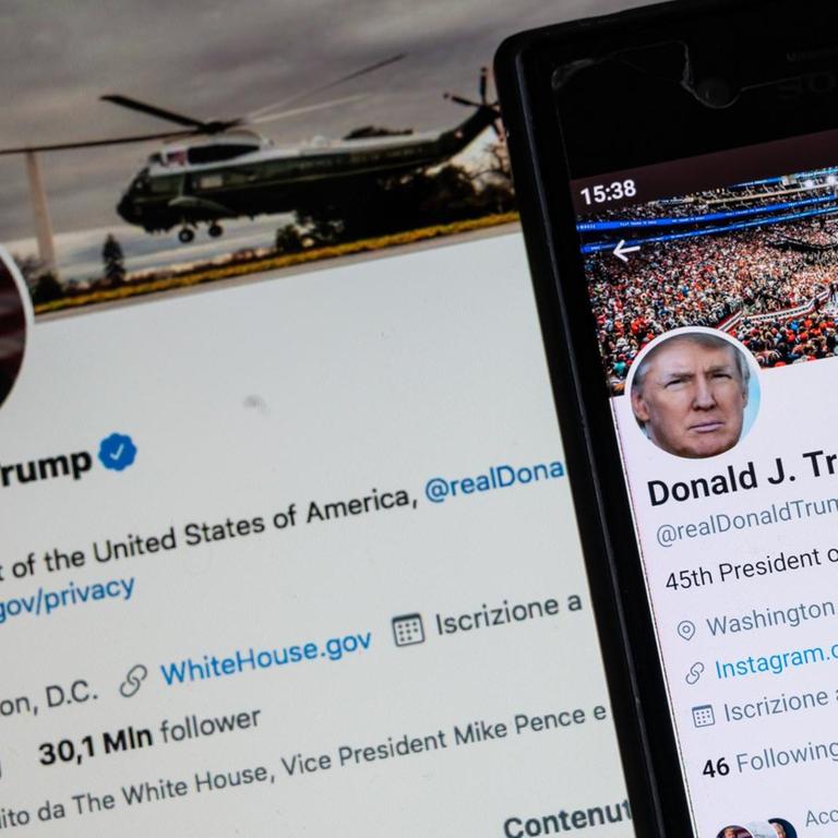 Die beiden Twitter-Accounts von US-Präsident Trump: @POTUS und @realDonalTrump