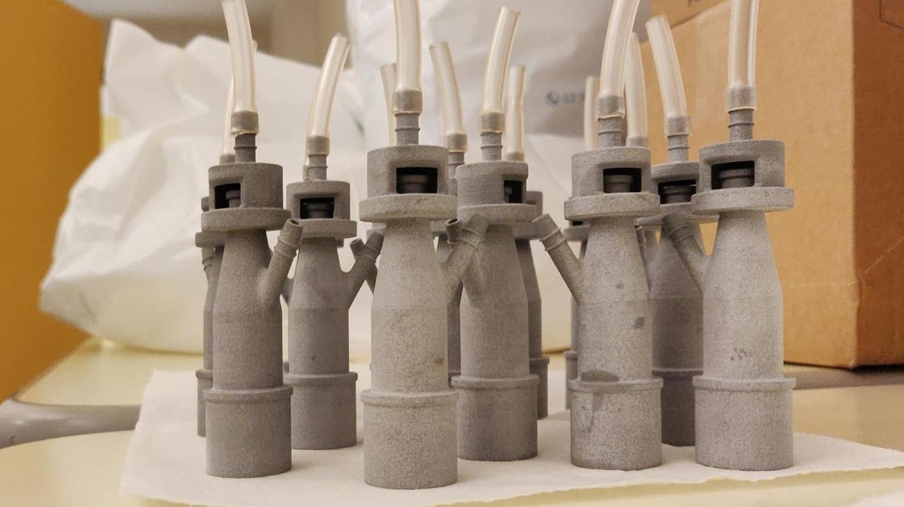 Plastikventile aus dem 3D-Drucker. Plastikventile aus dem 3D-Drucker.