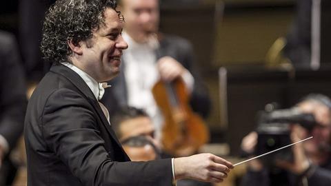 Der venezolanische Dirigent Gustavo Dudamel bei einem Konzert.