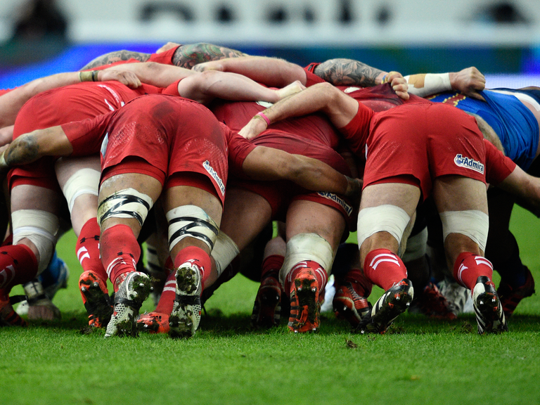 Rugby-Match Frankreich gegen Wales am 28.2.2015 in Paris