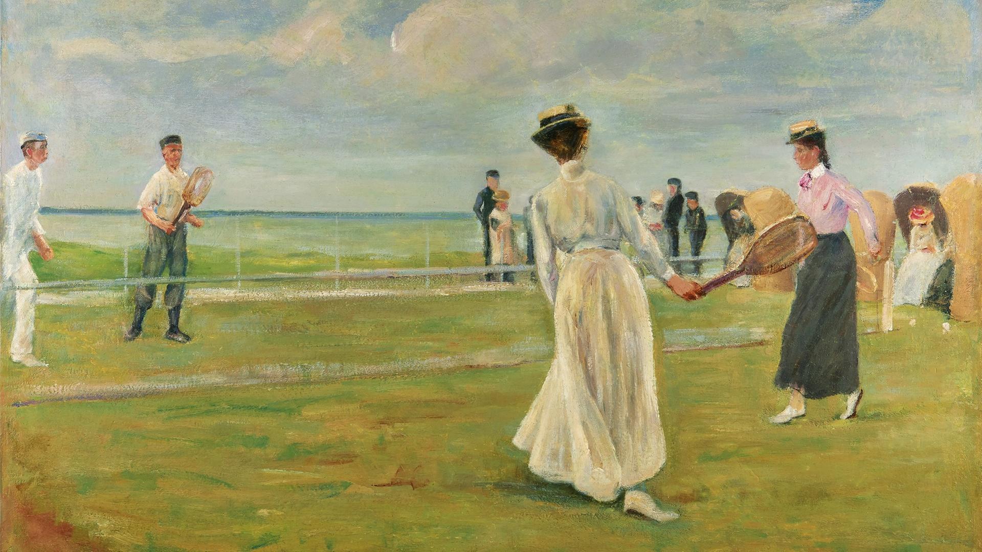 Max Liebermann: Tennisspieler am Meer, erste Fassung, 1901 Max Liebermann: Tennisspieler am Meer, erste Fassung, 1901