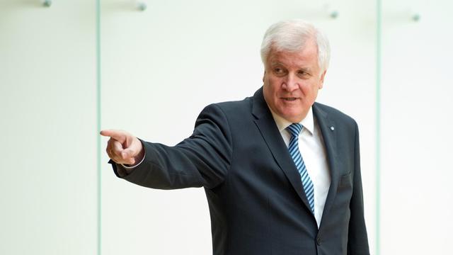 Der bayerische Ministerpräsident Horst Seehofer (CSU) gestikuliert im Landtag.