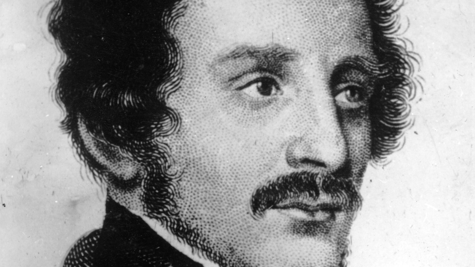 Porträt des italienischen Opernkomponisten Gaetano Donizetti Porträt des italienischen Opernkomponisten Gaetano Donizetti