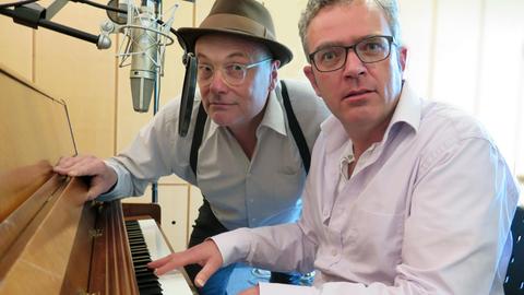 Das Berliner Kabarett- und Chanson-Duo "Pigor und Eichhorn" bei uns im Studio