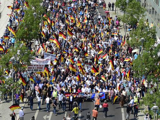 Demonstration der Alternative für Deutschland (AfD) zieht am 27. Mai 2018 durch Berlin.