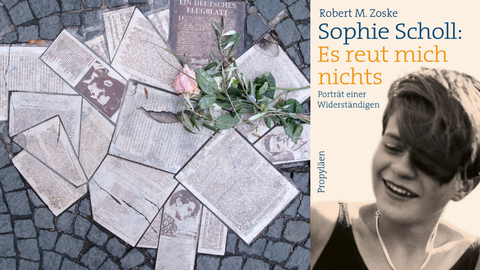 Robert M. Zoskes Portrait über Sophie Scholl vor dem Denkmal der "Weiße Rose"-Mitglieder