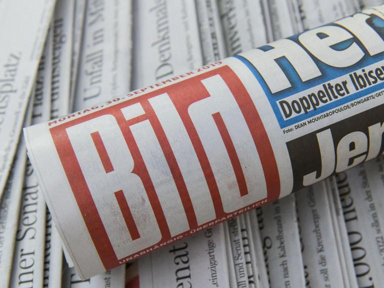 Auf dem Bild ist eine eingerollte Bildzeitung zu sehen. 