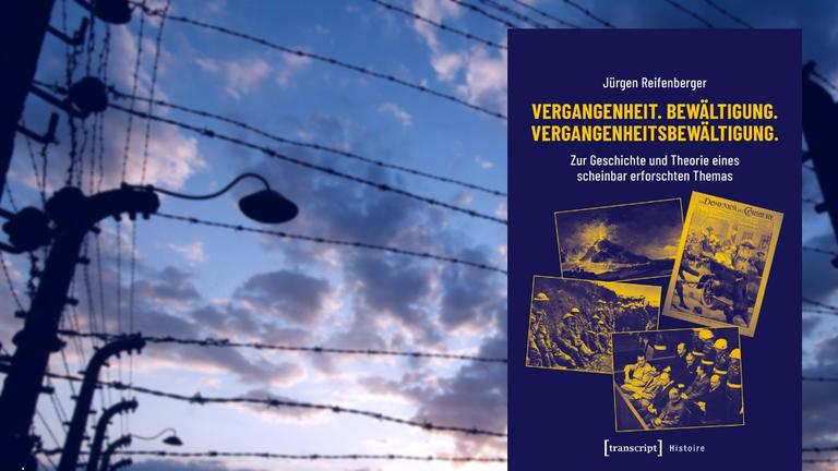Hintergrundbild: Stacheldraht am früheren Konzentrationslager Auschwitz Vordergrund: Buchcover Hintergrundbild: Stacheldraht am früheren Konzentrationslager Auschwitz Vordergrund: Buchcover