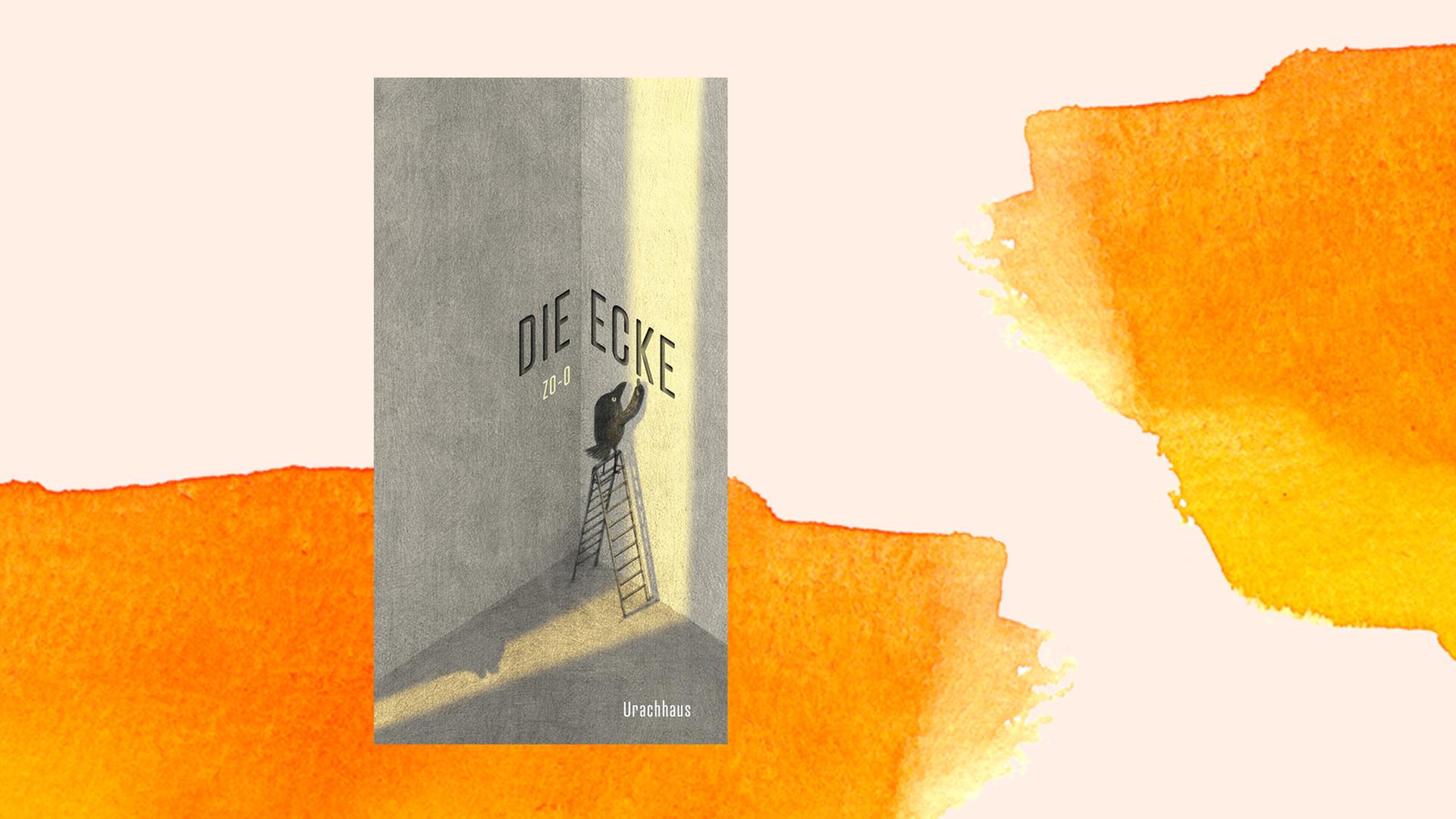 Cover des Buchs "Die Ecke" von der koreanischen Illustratorin ZO-O vor einem orangefarbenen Aquarellhintergrund Cover des Buchs "Die Ecke" von der koreanischen Illustratorin ZO-O vor einem orangefarbenen Aquarellhintergrund
