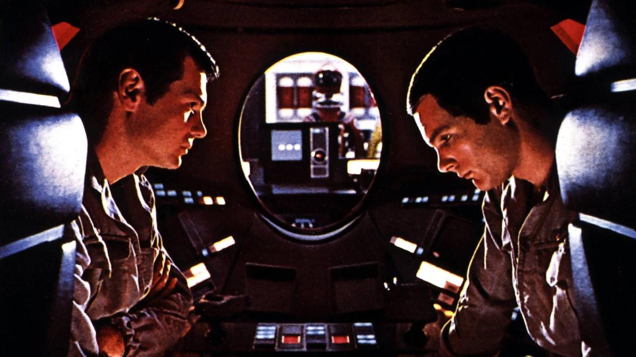 2001 - Odyssee im Weltraum, (2001 - A SPACE ODYSSEY) GB 1968, Regie: Stanley Kubrick, mit Schauspieler GARY LOCKWOOD und KEIR DULLEA 2001 - Odyssee im Weltraum, (2001 - A SPACE ODYSSEY) GB 1968, Regie: Stanley Kubrick, mit Schauspieler GARY LOCKWOOD und KEIR DULLEA