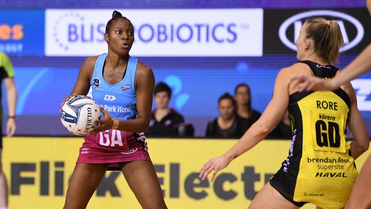 Kalifa McCollin.
Central Pulse v Southern Steel. ANZ Premiership Netball. Auckland Netball Centre, Saturday 4 July 2020. © Copyright image by Andrew Cornaga / www.photosport.nz | Kalifa McCollin.
Central Pulse v Southern Steel. ANZ Premiership Netball. Auckland Netball Centre, Saturday 4 July 2020. © Copyright image by Andrew Cornaga / www.photosport.nz |