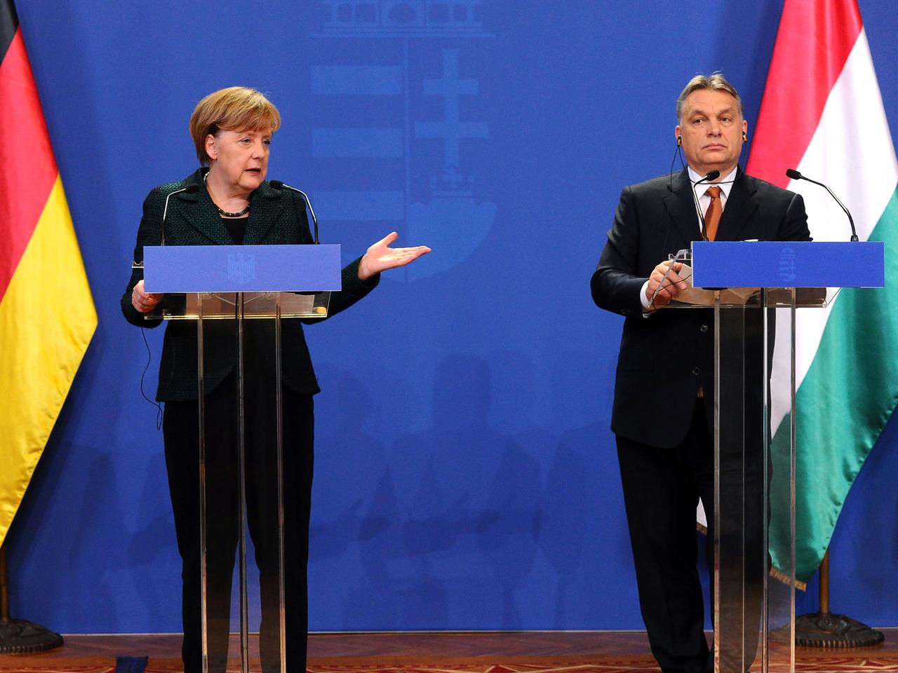 Bundeskanzlerin Angela Merkel und der ungarische Ministerpräsident Viktor Orban.