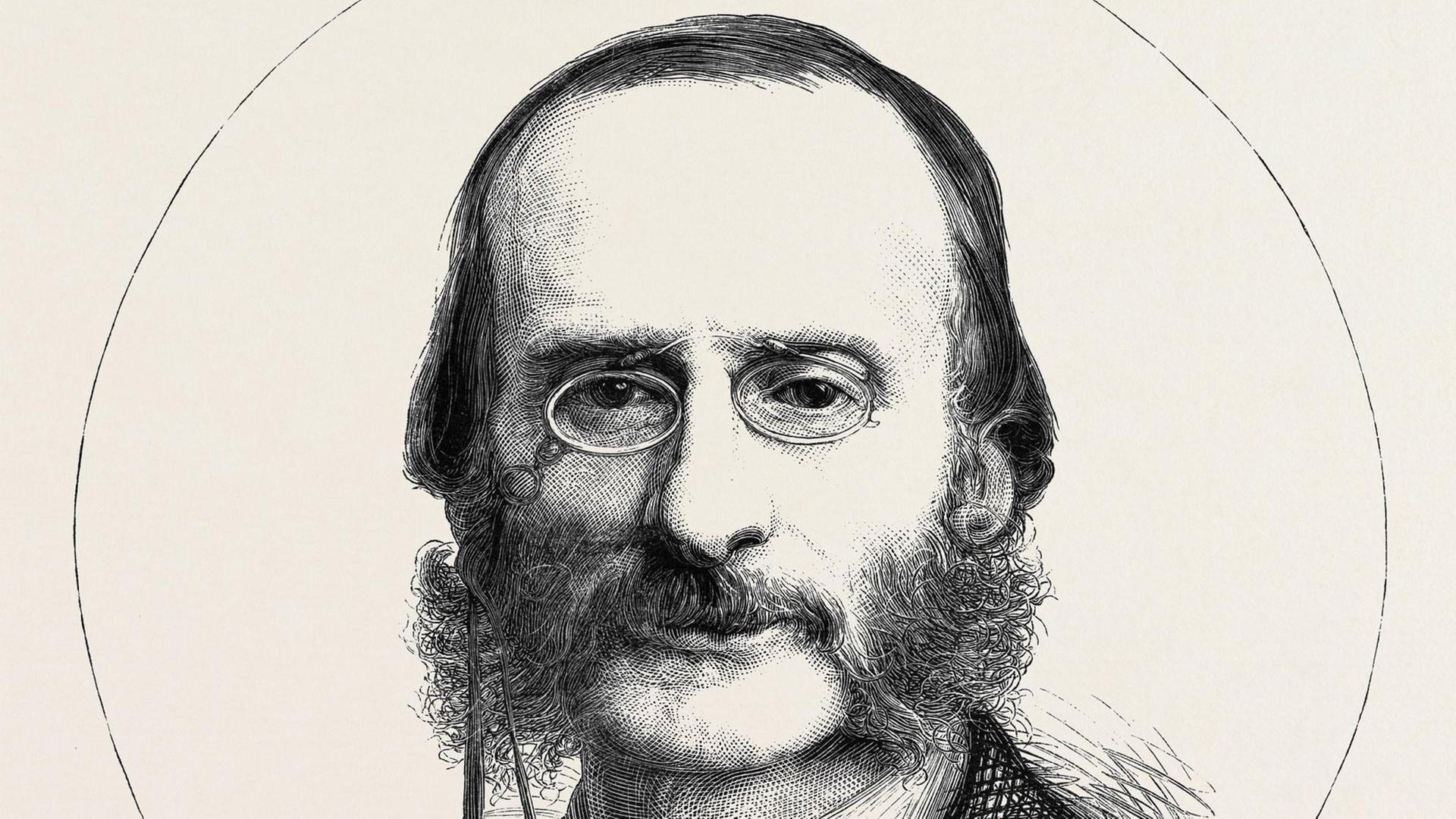 Eine Porträtzeichnung von Jacques Offenbach Eine Porträtzeichnung von Jacques Offenbach