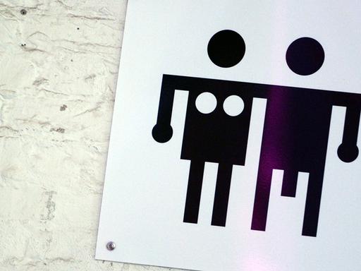 Ein Piktogramm für Männer- und Frauen-Toiletten