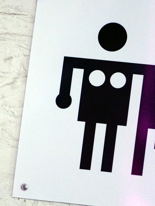 Ein Piktogramm für Männer- und Frauen-Toiletten