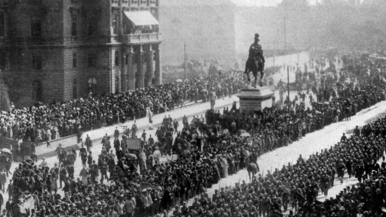 Truppen marschieren in Wien auf Truppen marschieren in Wien auf