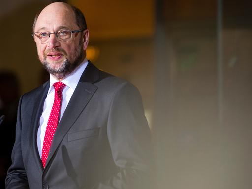 Martin Schulz (SPD) am 24.01.2017 bei einer Pressekonferenz in der SPD-Zentrale in Berlin, nachdem SPD-Chef Sigmar Gabriel auf die Kanzlerkandidatur verzichtet hat. Am 29.01.wurde Schulz als Kanzlerkandidat nominiert.
