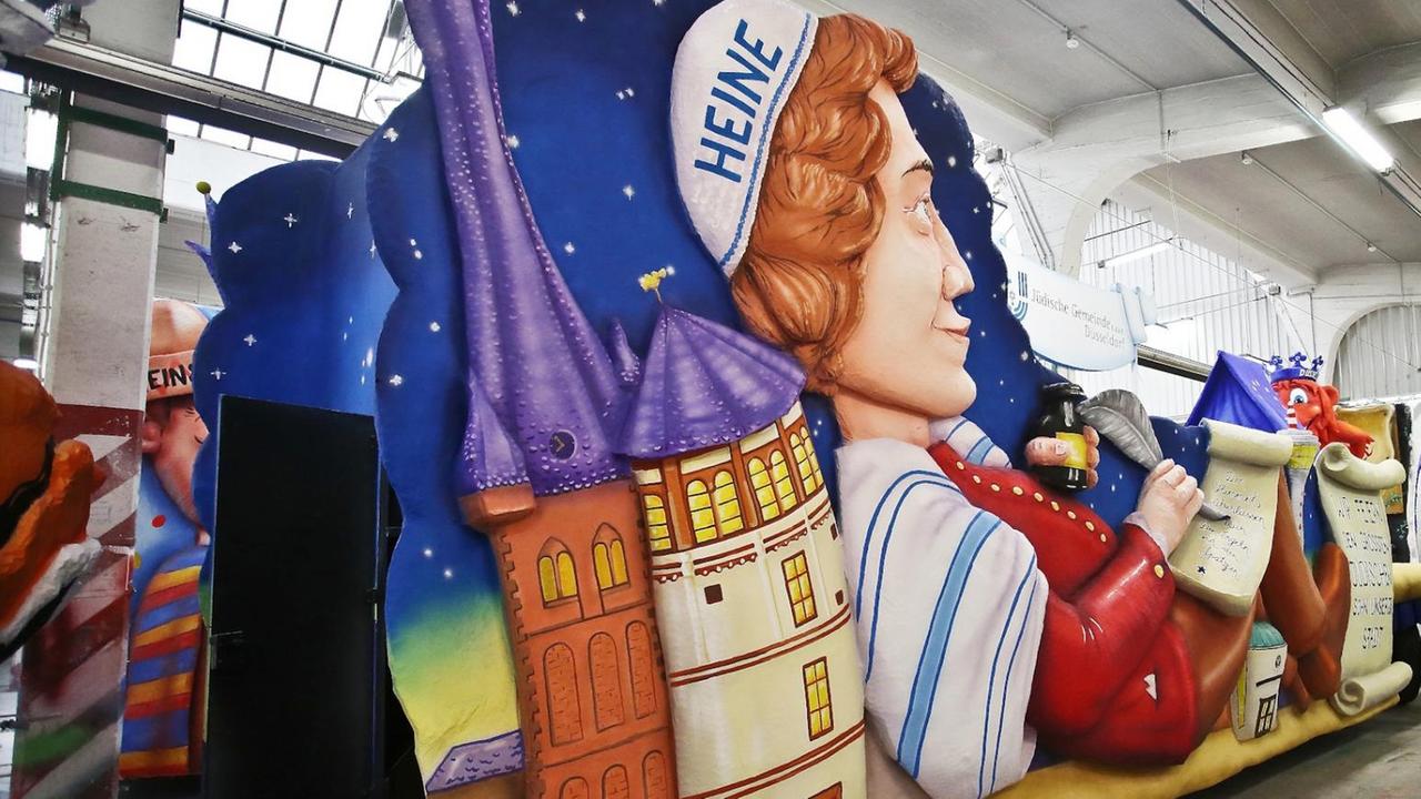 Jüdischer Mottowagen im Düsseldorfer Karneval Jüdischer Mottowagen im Düsseldorfer Karneval