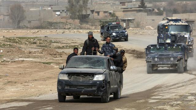 Irakische Kämpfer im Westen Mossuls (27.2.17)