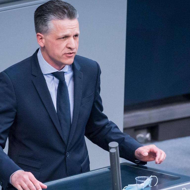 Thorsten Frei (CDU) während der 222. Sitzung des Deutschen Bundestags am 16.04.2021 in Berlin. 