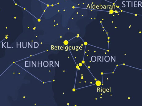 Sternkarte Orion Sternkarte Orion