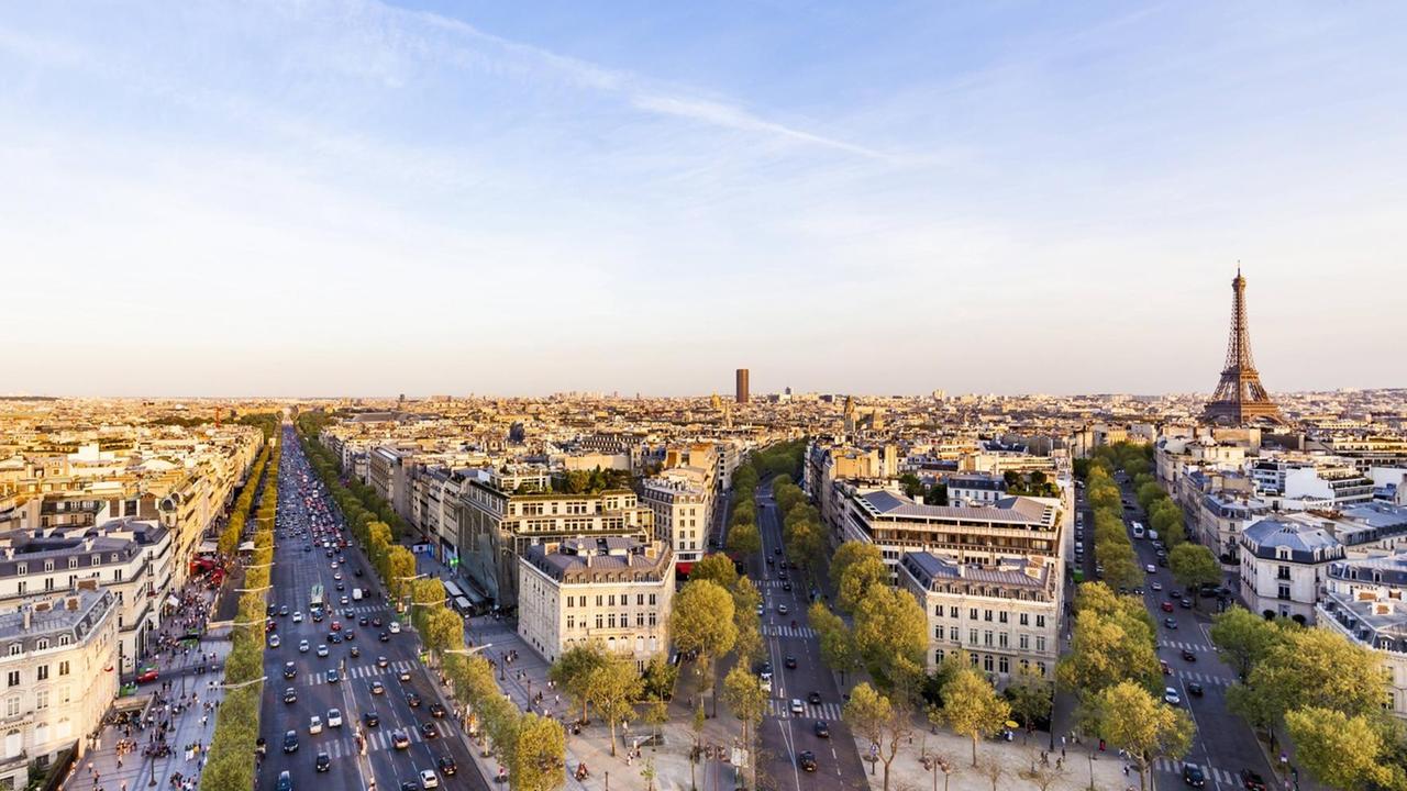 Panorama der französischen Hauptstadt Paris.