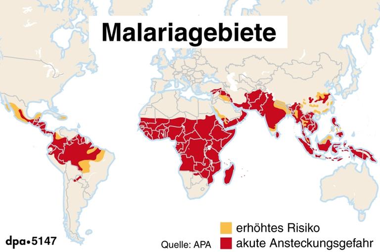 Länder mit hoher Ansteckungsgefahr und mit einem erhöhten Risiko der Malariainfektion Länder mit hoher Ansteckungsgefahr und mit einem erhöhten Risiko der Malariainfektion