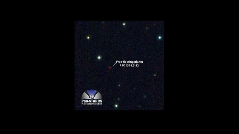 Ein frei treibender Planet präsentiert sich im Infrarotlicht als schwach leuchtende Quelle Ein frei treibender Planet präsentiert sich im Infrarotlicht als schwach leuchtende Quelle