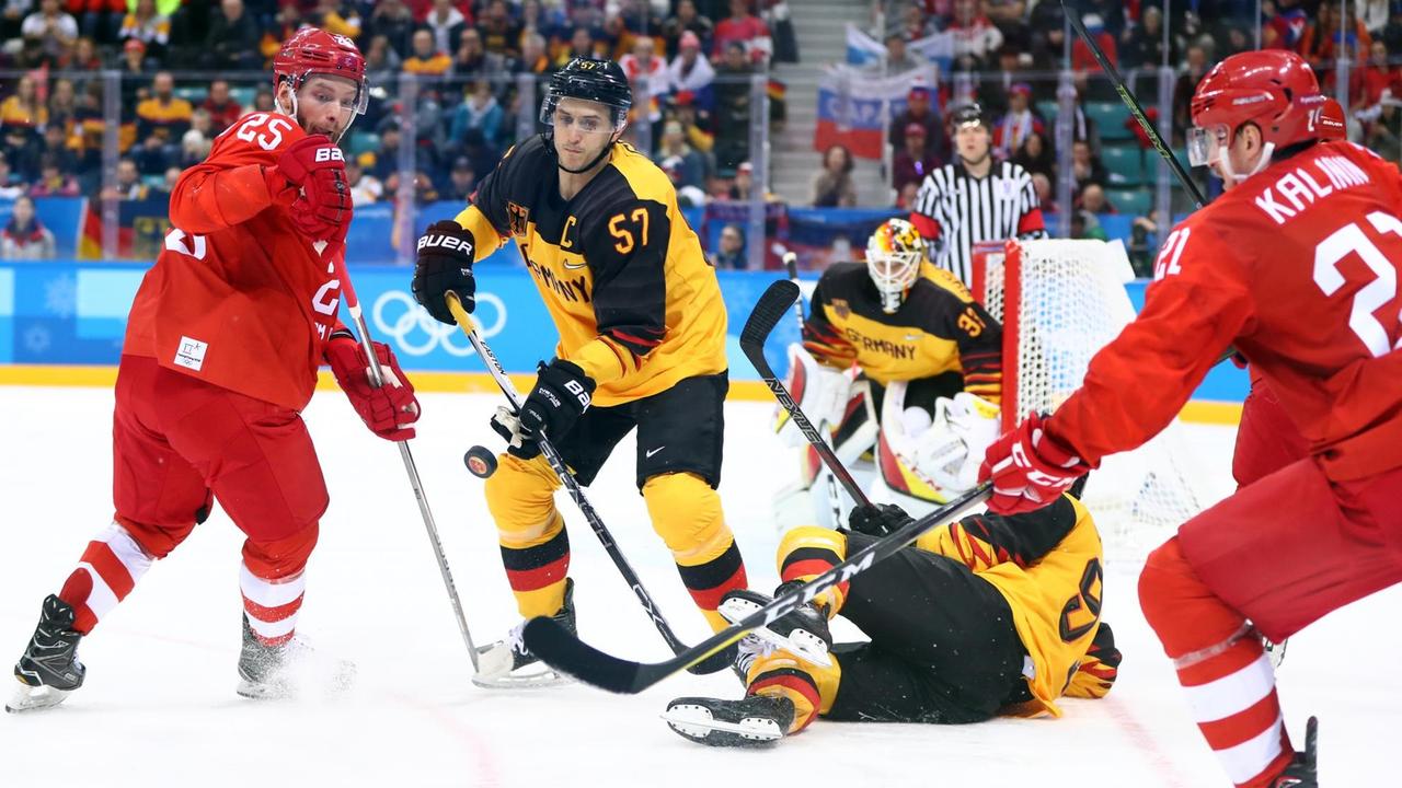 Deutschland gegen das Team OAR bei den Olympischen Winterspielen in Pyeongchang 2018 Deutschland gegen das Team OAR bei den Olympischen Winterspielen in Pyeongchang 2018