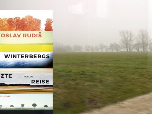 Cover: "Jaroslav Rudis: Winterbergs letzte Reise" und Bahnfahrt