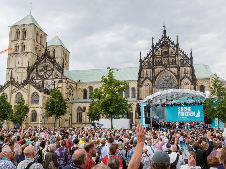 Die Eröffnung des Katholikentags in Münster am 09.05.2018 vor dem St. Paulus Dom