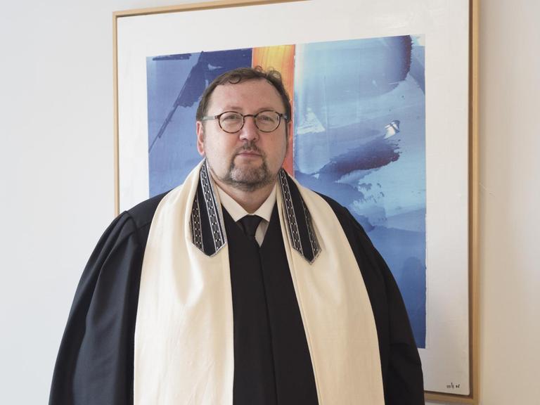 Rabbiner Prof. Dr. Walter Homolka, Direktor des Abraham Geiger Kollegs der Universität Potsdam im jüdischen Gemeindezentrum Beit Tikwa in Bielefeld, 31.8.2015