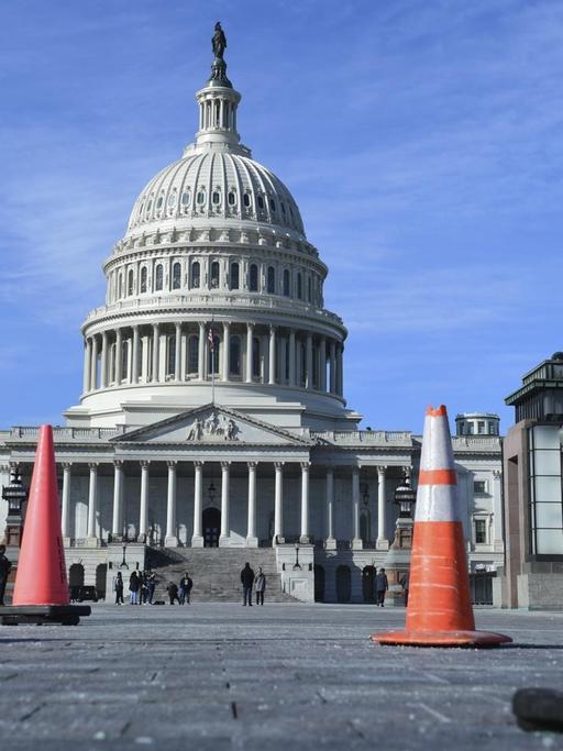 Bauarbeiten vor dem Kapitol in Washington