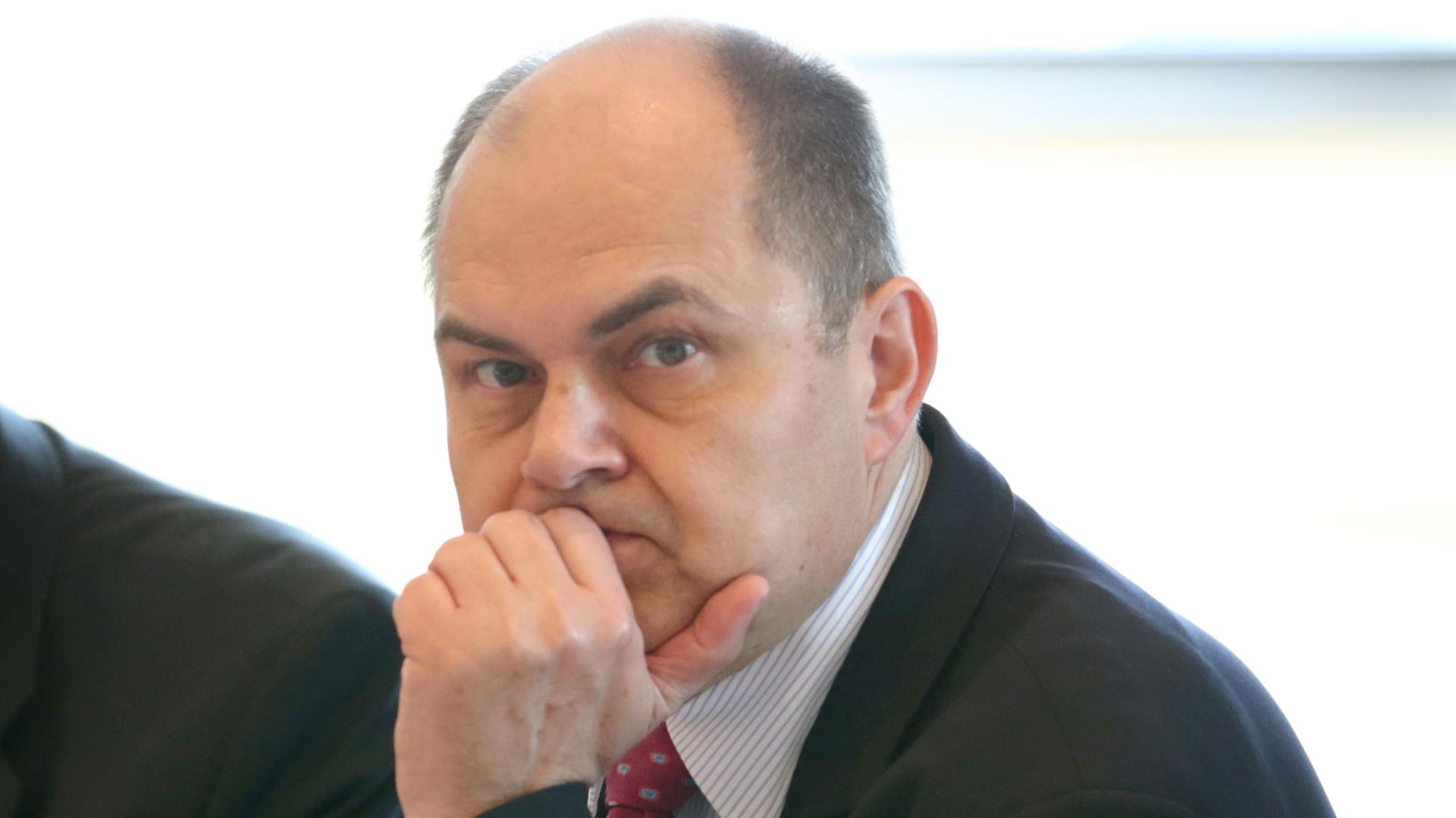 Der Bundesminister für Ernährung und Landwirtschaft, Christian Schmidt (CSU), bei einer Konferenz in Rostock-Warnemünde Der Bundesminister für Ernährung und Landwirtschaft, Christian Schmidt (CSU), bei einer Konferenz in Rostock-Warnemünde