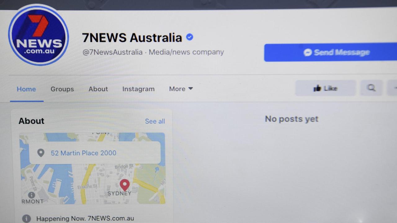 Auf der Facebook-Seite des australischen Nachrichtenkanals "7News" sind keine Inhalte verfügbar.